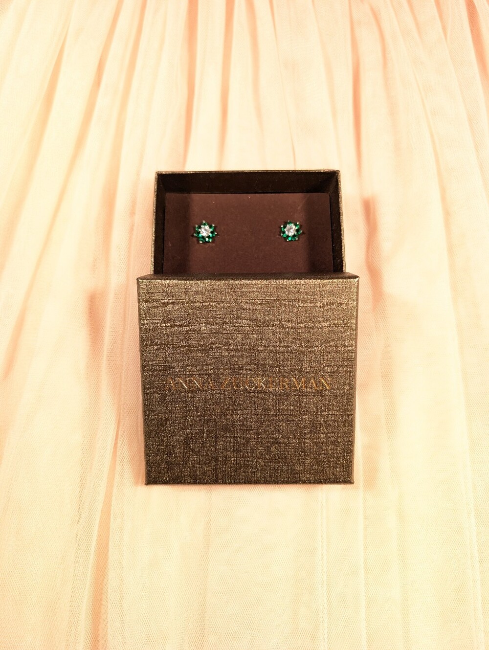 Anna Zuckerman Daisy Studs by AZ Essentials in Emerald